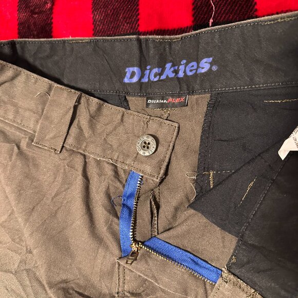 Dickies Cargos Mens 28x29 Green Khaki Flex Cotton Work Pants - Picture 5 of 5